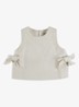 Veeri top met strikdetail - Ivoor