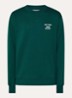 Slogan sweater met front- en backprint - Donkergroen
