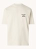 T-shirt met front- en backprint - Beige