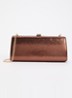 Belinda clutch met afneembare schouderriem - Roestbruin