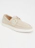 Blaizerss bootschoen met gebreid bovenwerk - Creme