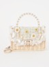 Blooms crossbodytas met afneembare schouderriem - Creme