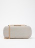 Body clutch van leer - Beige