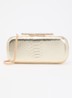 Body clutch van leer - Goud