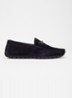 Brackon mocassins van leer - Donkerblauw