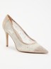 Brightest pump van mesh met strass - Goud