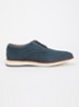 Brydon veterschoen van leer - Blauw