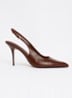 Cai slingback van leer - Bruin