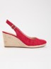 Capable sleehak van leer met metallic finish - Rood