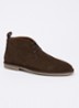 Cashed veterschoen van leer  - Mahoniebruin