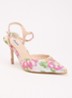 Channel sandalette met strass - Roze