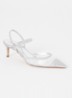 Charismatic slingback met strass - Zilver