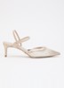 Charismatic slingback met strass - Goud