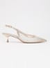 Cirelle slingback van mesh met strass - Goud