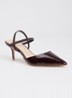 Classical slingback van leer - Aubergine