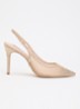 Compassionate slingback met strass - Donkerbeige