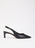 Connection slingback van leer - Zwart