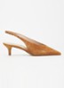 Crediblity slingback van leer - Camel