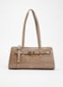 Depend schoudertas van leer met afneembare schouderriem - Taupe