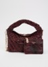 Dinkydeliberate handtas met gevlochten detail en uitneembaar etui - Aubergine