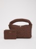 Dinkydeliberate handtas met gevlochten detail en uitneembaar etui - Brons