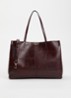 Dinkydorianna Large handtas met structuur en afneembare schouderriem - Aubergine