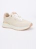 Emotion sneaker met suède details - Beige