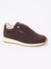 Ettah sneaker van leer met logo - Aubergine