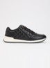 Evelie sneaker met quilt patroon - Zwart