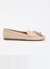 Geen mocassin van leer met franjes - Roze