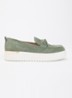 Glide loafer van leer - Olijfgroen