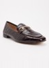 Grained loafer met horsebit - Bordeauxrood