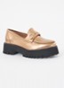 Groundbreaking loafer van leer - Brons