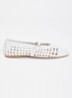 Hazella ballerina van leer - Wit