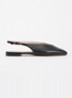 Heartbeat slingback van leer - Zwart