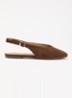 Honora slingback van leer - Chocoladebruin