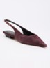 Hostess slingback van leer - Aubergine