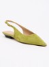 Hostess slingback van leer - Mosgroen