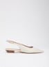 Hostess slingback van leer - Gebroken wit