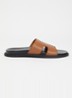 Ishaa slipper van leer - Bruin