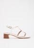 Justly sandalette met slangenstructuur - Wit