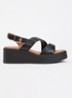 Karing sandalette van leer - Zwart