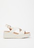 Karing sandalette van leer - Gebroken wit