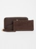 Kindling portemonnee van leer met uitneembaar etui - Chocoladebruin