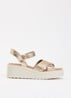 Kinleys sandalette van leer - Goud
