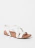 Landies sandaal van nubuck - Gebroken wit