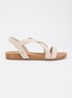 Landies sandaal van nubuck - Creme