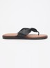 Looks slipper van leer - Zwart