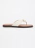 Looks slipper van leer - Creme