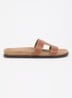 Loupas slipper van leer - Bruin
